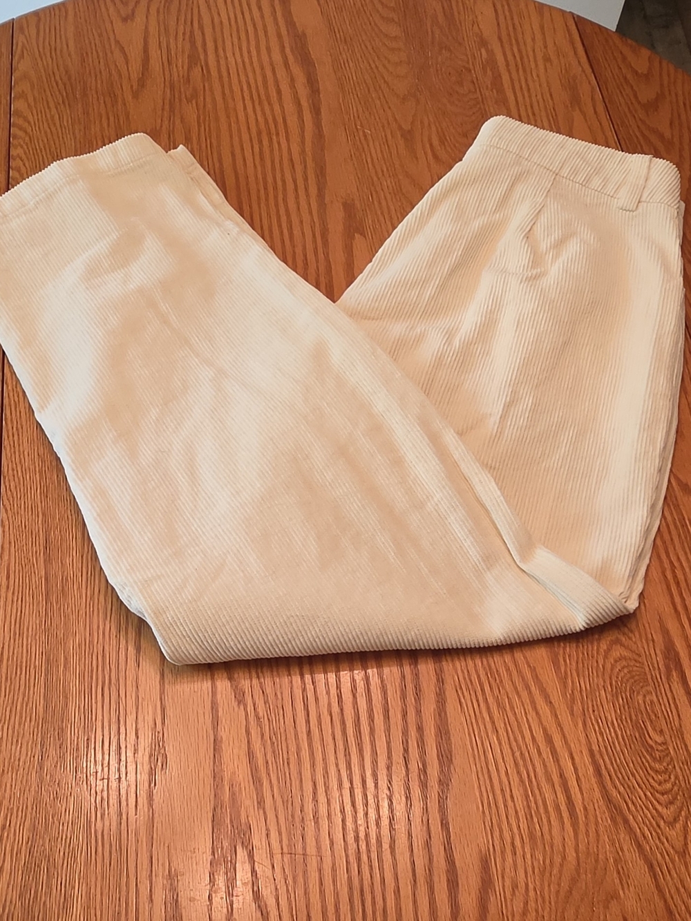 Women's Cream Corduroy Pants